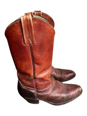 FRYE Black Label Billy Vintage 90s Leather Cowboy Boots Oxblood Men’s 10.5D USA